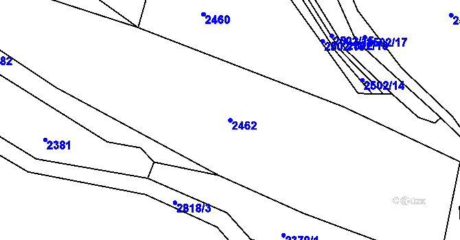 Parcela st. 2462 v KÚ Drysice, Katastrální mapa