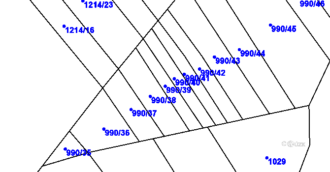 Parcela st. 990/39 v KÚ Drysice, Katastrální mapa