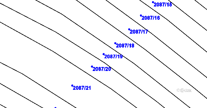 Parcela st. 2087/19 v KÚ Drysice, Katastrální mapa
