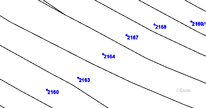 Parcela st. 2164 v KÚ Drysice, Katastrální mapa