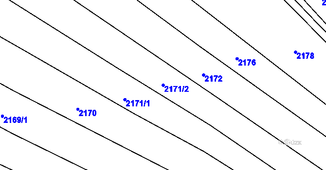 Parcela st. 2171/2 v KÚ Drysice, Katastrální mapa