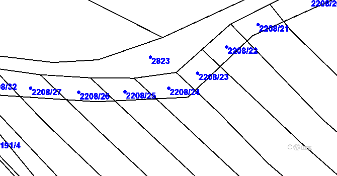 Parcela st. 2208/24 v KÚ Drysice, Katastrální mapa