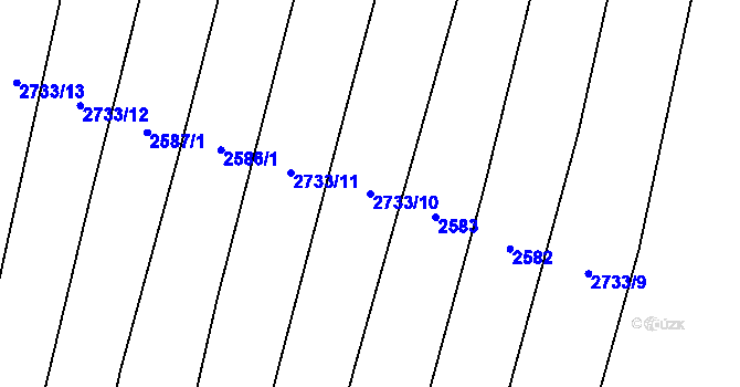 Parcela st. 2733/10 v KÚ Drysice, Katastrální mapa