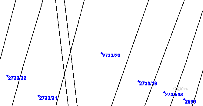 Parcela st. 2733/20 v KÚ Drysice, Katastrální mapa