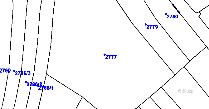 Parcela st. 2777 v KÚ Drysice, Katastrální mapa