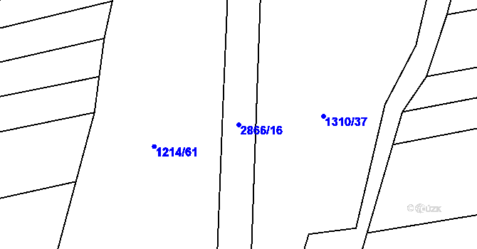 Parcela st. 2866/16 v KÚ Drysice, Katastrální mapa