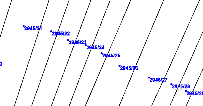 Parcela st. 2945/25 v KÚ Drysice, Katastrální mapa