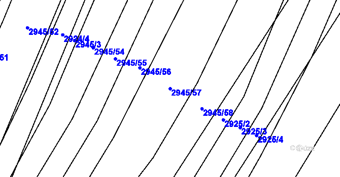 Parcela st. 2945/57 v KÚ Drysice, Katastrální mapa