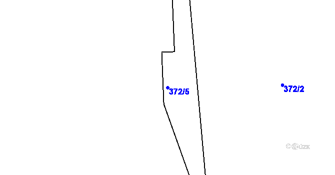 Parcela st. 372/5 v KÚ Držkov, Katastrální mapa
