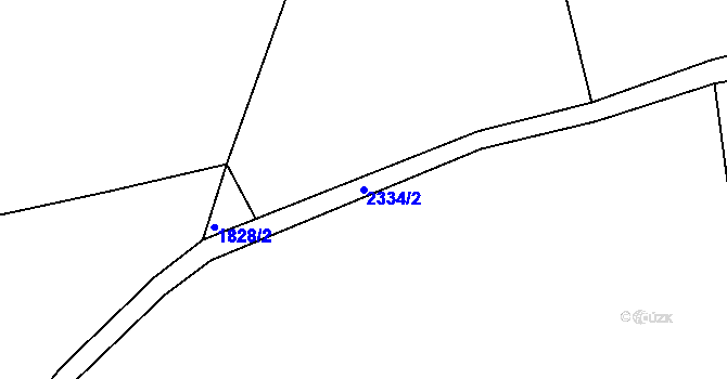 Parcela st. 2334/2 v KÚ Držkov, Katastrální mapa