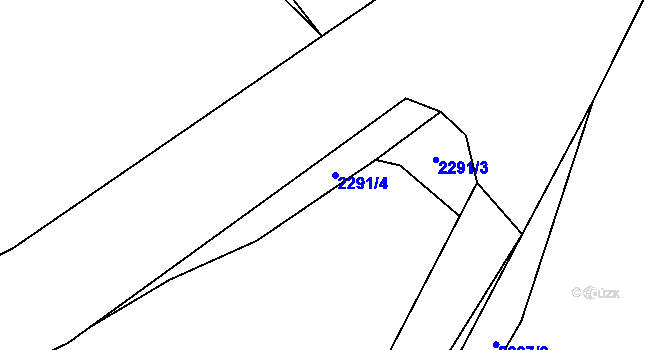 Parcela st. 2291/4 v KÚ Držkov, Katastrální mapa
