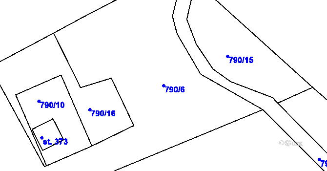 Parcela st. 790/6 v KÚ Držková, Katastrální mapa