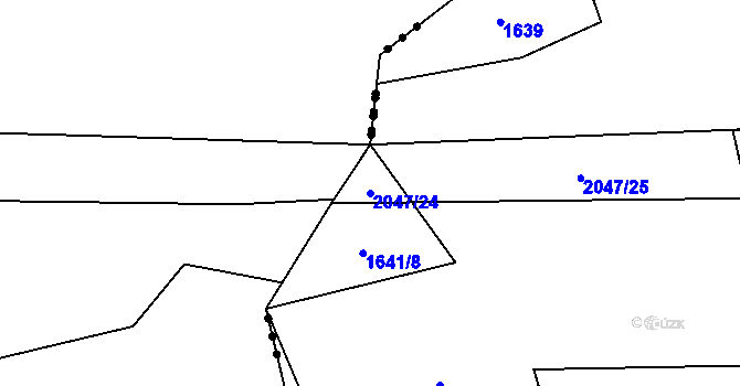Parcela st. 2047/24 v KÚ Držková, Katastrální mapa