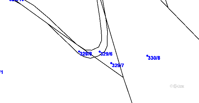 Parcela st. 329/6 v KÚ Držková, Katastrální mapa