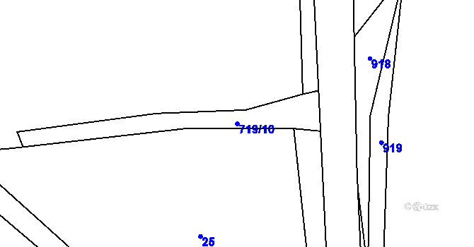 Parcela st. 719/10 v KÚ Držovice, Katastrální mapa