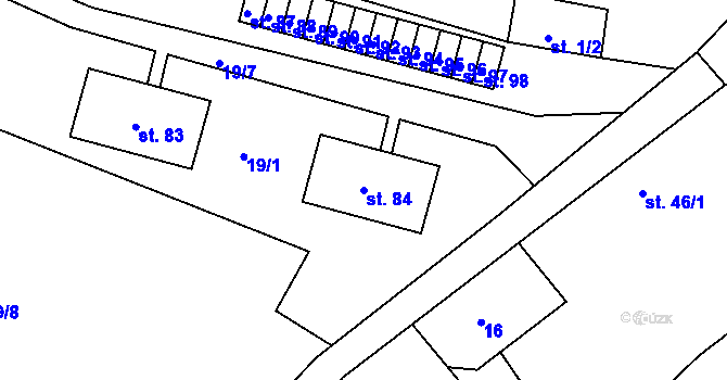 Parcela st. 84 v KÚ Starý Týn, Katastrální mapa
