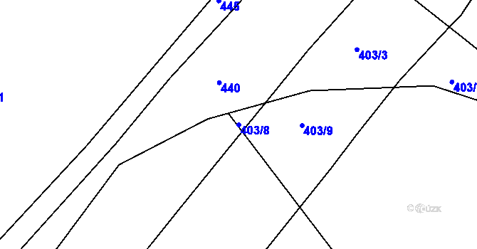 Parcela st. 403/8 v KÚ Starý Týn, Katastrální mapa