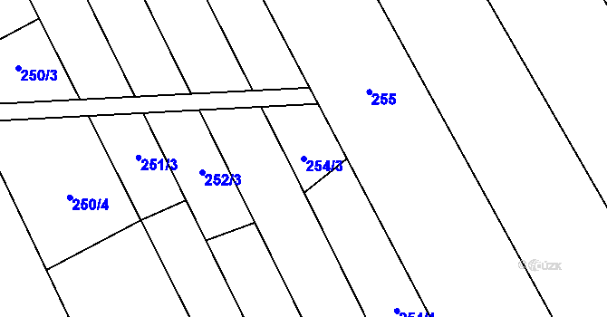 Parcela st. 254/3 v KÚ Držovice na Moravě, Katastrální mapa