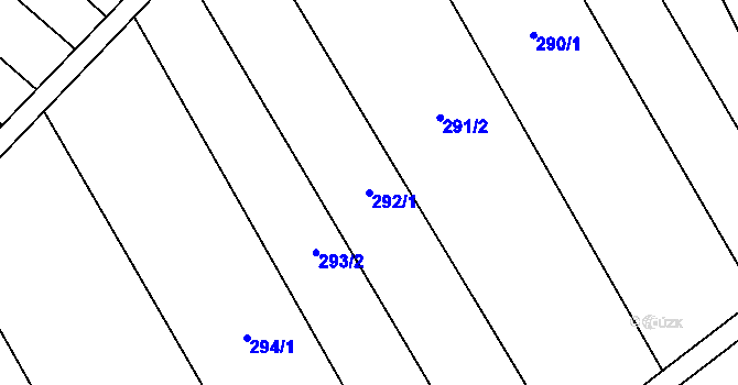 Parcela st. 292/1 v KÚ Držovice na Moravě, Katastrální mapa