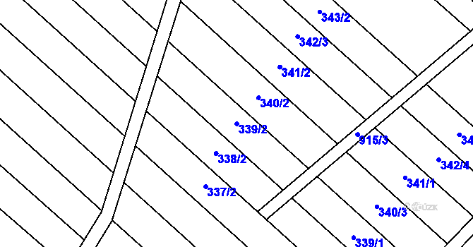 Parcela st. 339/2 v KÚ Držovice na Moravě, Katastrální mapa
