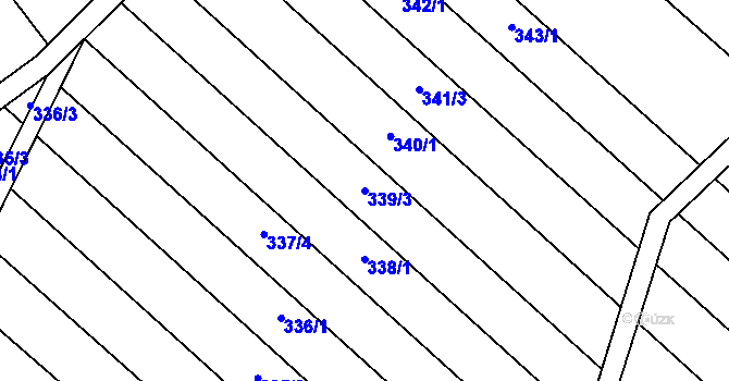 Parcela st. 339/3 v KÚ Držovice na Moravě, Katastrální mapa