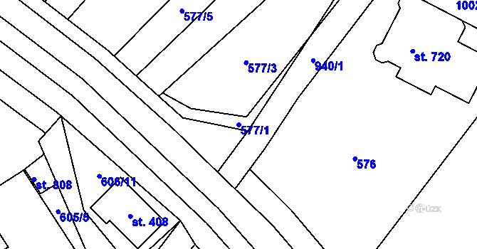 Parcela st. 577/1 v KÚ Držovice na Moravě, Katastrální mapa