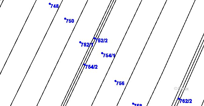 Parcela st. 754/1 v KÚ Držovice na Moravě, Katastrální mapa