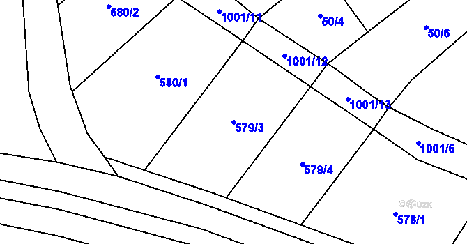 Parcela st. 579/3 v KÚ Držovice na Moravě, Katastrální mapa