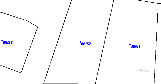 Parcela st. 66/52 v KÚ Chvalšovice, Katastrální mapa