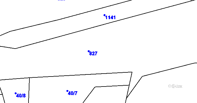 Parcela st. 40/4 v KÚ Dřetovice, Katastrální mapa