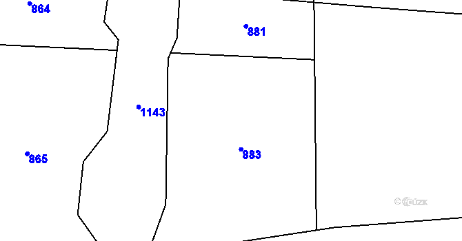 Parcela st. 175/3 v KÚ Dřetovice, Katastrální mapa