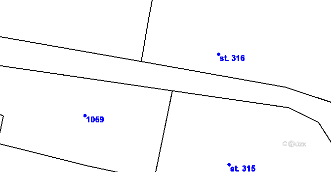 Parcela st. 618/3 v KÚ Dřetovice, Katastrální mapa