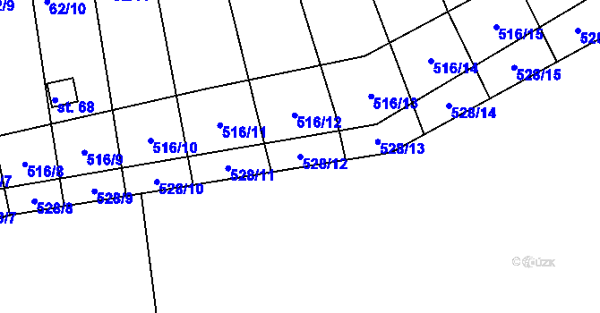 Parcela st. 528/12 v KÚ Dřevčice u Brandýsa nad Labem, Katastrální mapa