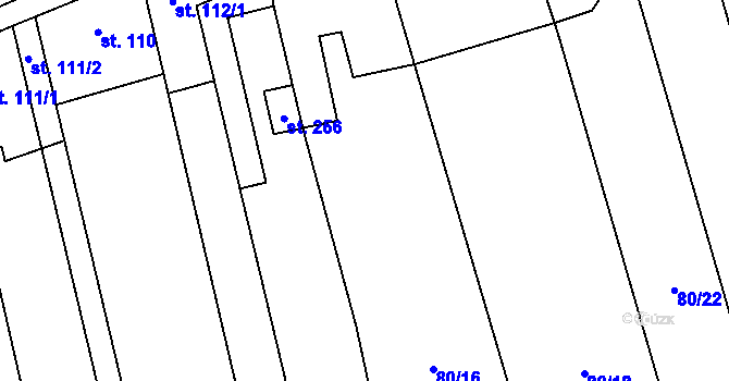Parcela st. 80/15 v KÚ Dřevnovice, Katastrální mapa
