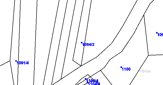 Parcela st. 1094/2 v KÚ Dřevohostice, Katastrální mapa