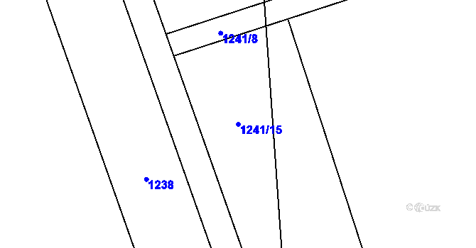 Parcela st. 1241/15 v KÚ Dřevohostice, Katastrální mapa