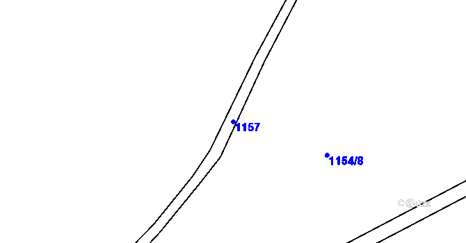 Parcela st. 1157 v KÚ Dřevohostice, Katastrální mapa