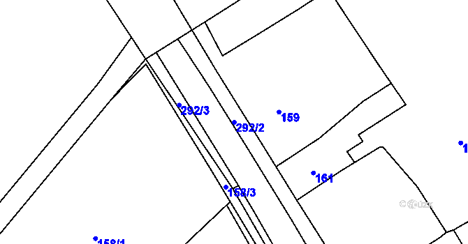 Parcela st. 292/2 v KÚ Nahošovice, Katastrální mapa