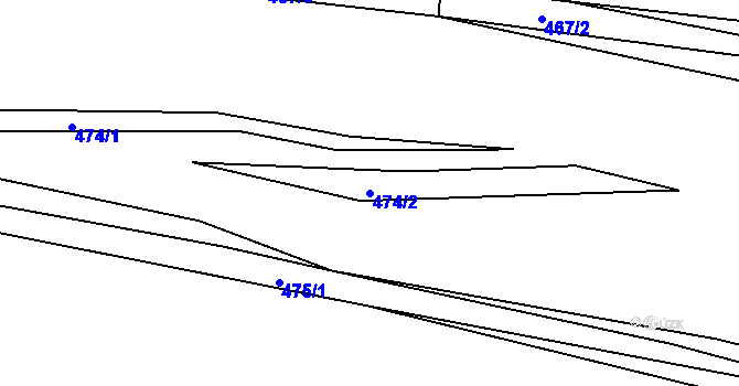 Parcela st. 474/2 v KÚ Dřínov u Zlonic, Katastrální mapa
