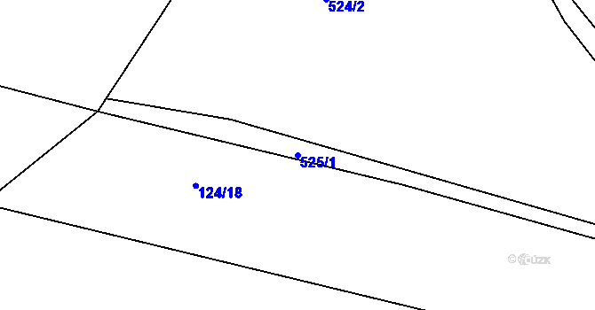 Parcela st. 525/1 v KÚ Dřínov u Zlonic, Katastrální mapa