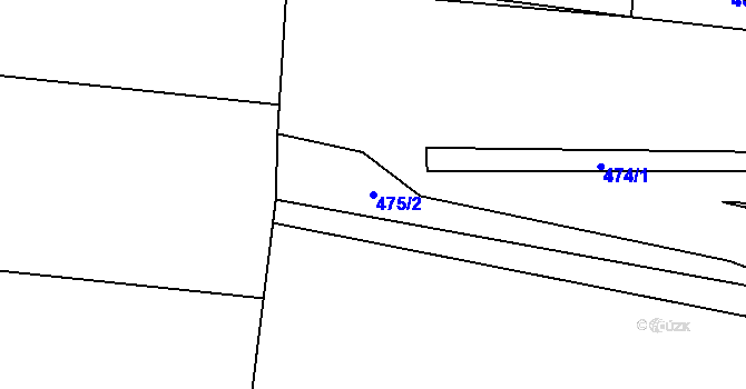 Parcela st. 475/2 v KÚ Dřínov u Zlonic, Katastrální mapa