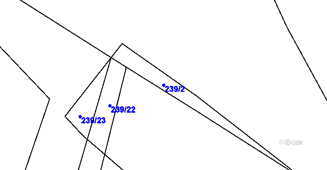 Parcela st. 239/2 v KÚ Dřínov u Komořan, Katastrální mapa