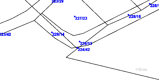 Parcela st. 228/13 v KÚ Dříteň, Katastrální mapa