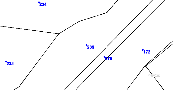 Parcela st. 239 v KÚ Dub u Prachatic, Katastrální mapa