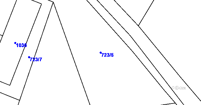 Parcela st. 723/5 v KÚ Dub u Prachatic, Katastrální mapa