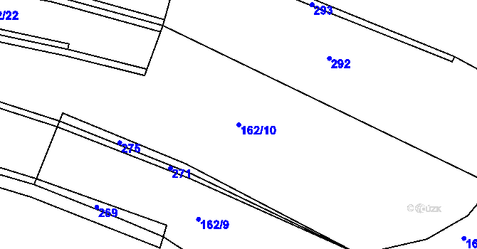 Parcela st. 162/10 v KÚ Dub u Prachatic, Katastrální mapa