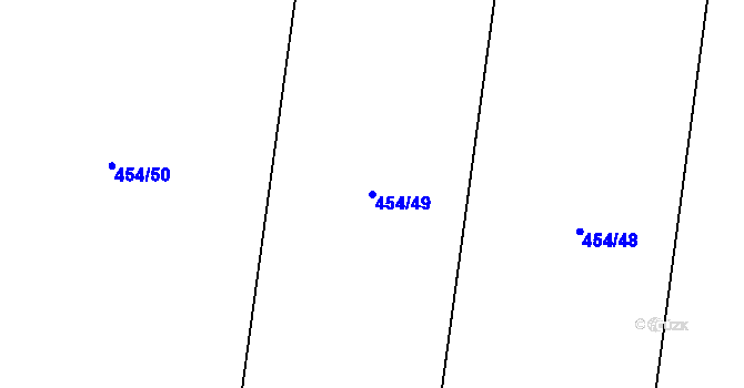 Parcela st. 454/49 v KÚ Dub u Prachatic, Katastrální mapa