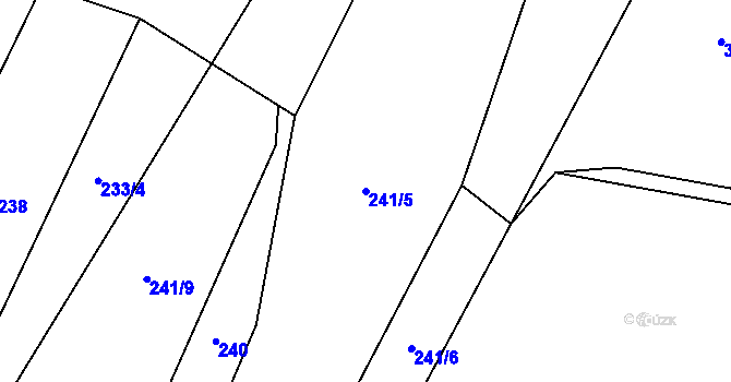Parcela st. 241/5 v KÚ Javornice u Dubu, Katastrální mapa