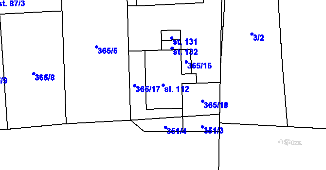 Parcela st. 112 v KÚ Lipovice, Katastrální mapa