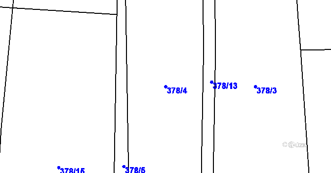 Parcela st. 378/4 v KÚ Lipovice, Katastrální mapa